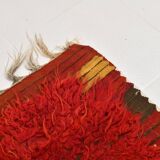 4x11 Red & Orange Handmade %100 Wool Moroccan Runner Rug, 128x346Cm