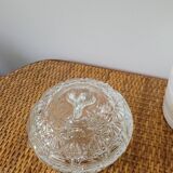 Sucrier en verre moulé