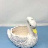 Cache pot en céramique italienne en forme de cygne