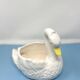 Italian ceramic swan shaped flowerpot