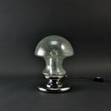 Mid-Century Chrome and Glass Mushroom Table Lamp by Baum Leuchten, 1970s
