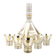 Mid-century modern liqueur set, clear gilded glass, Kamenický Šenov, Czechoslovakia, 1950s