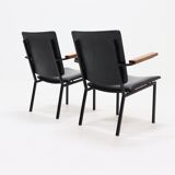 Set of 2 minimalist armchairs dutch design 1960s