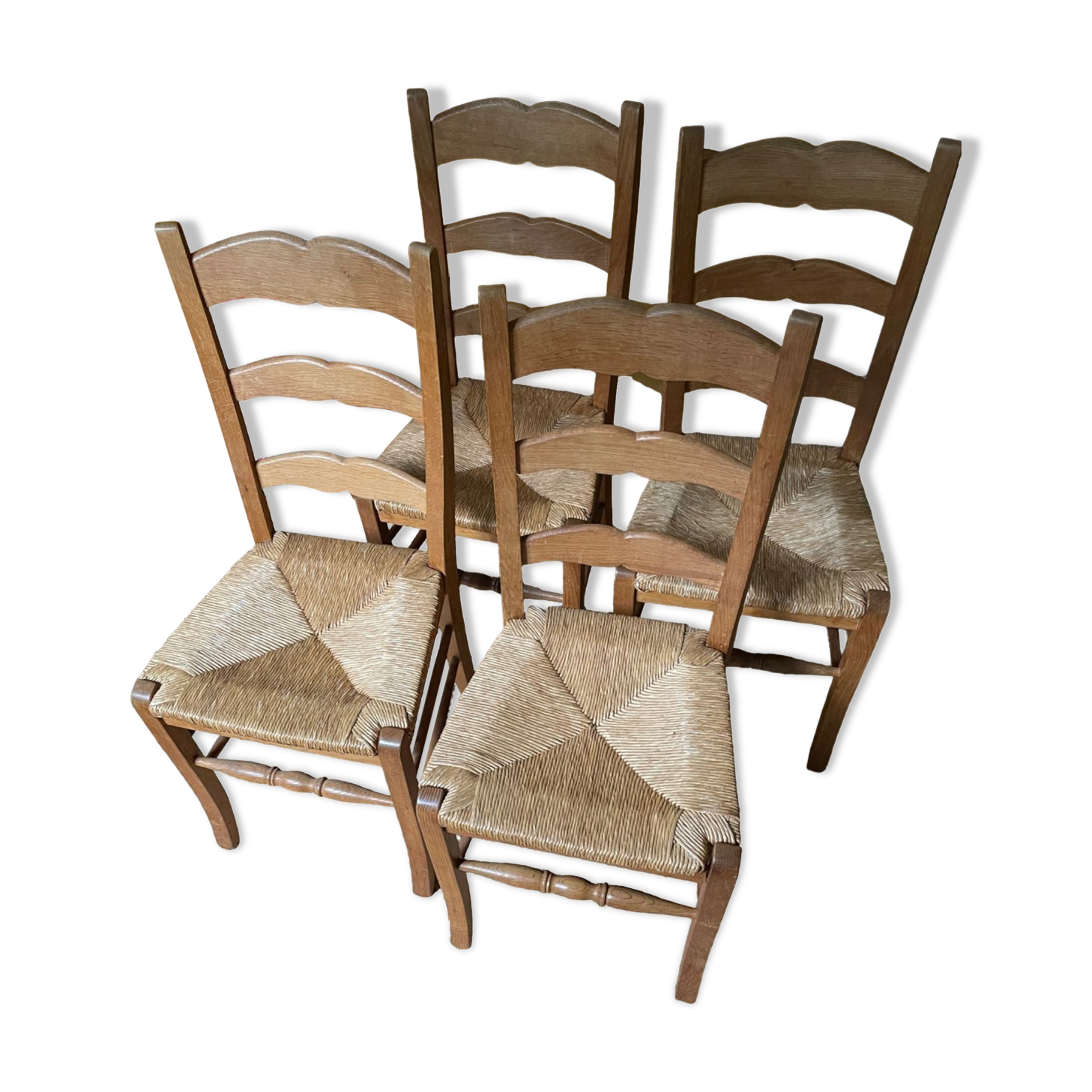 4 straw chairs