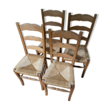 4 straw chairs