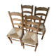 4 chaises en paille