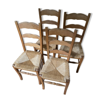 4 straw chairs