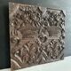 Pair of antique decorative panels in carved wood, 19th century
