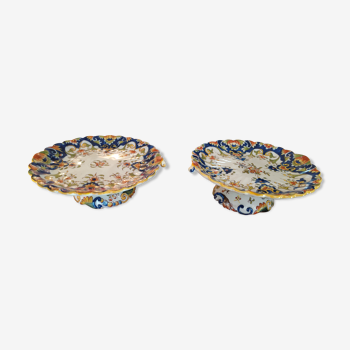 2 dishes of earthenware from Desvres