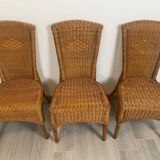 Vintage Rattan Lounge Chair (3 available)