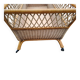 Rattan cradle.