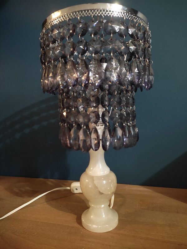 Lampe de bureau base albâtre
