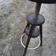 Height-adjustable wooden workshop screw stool