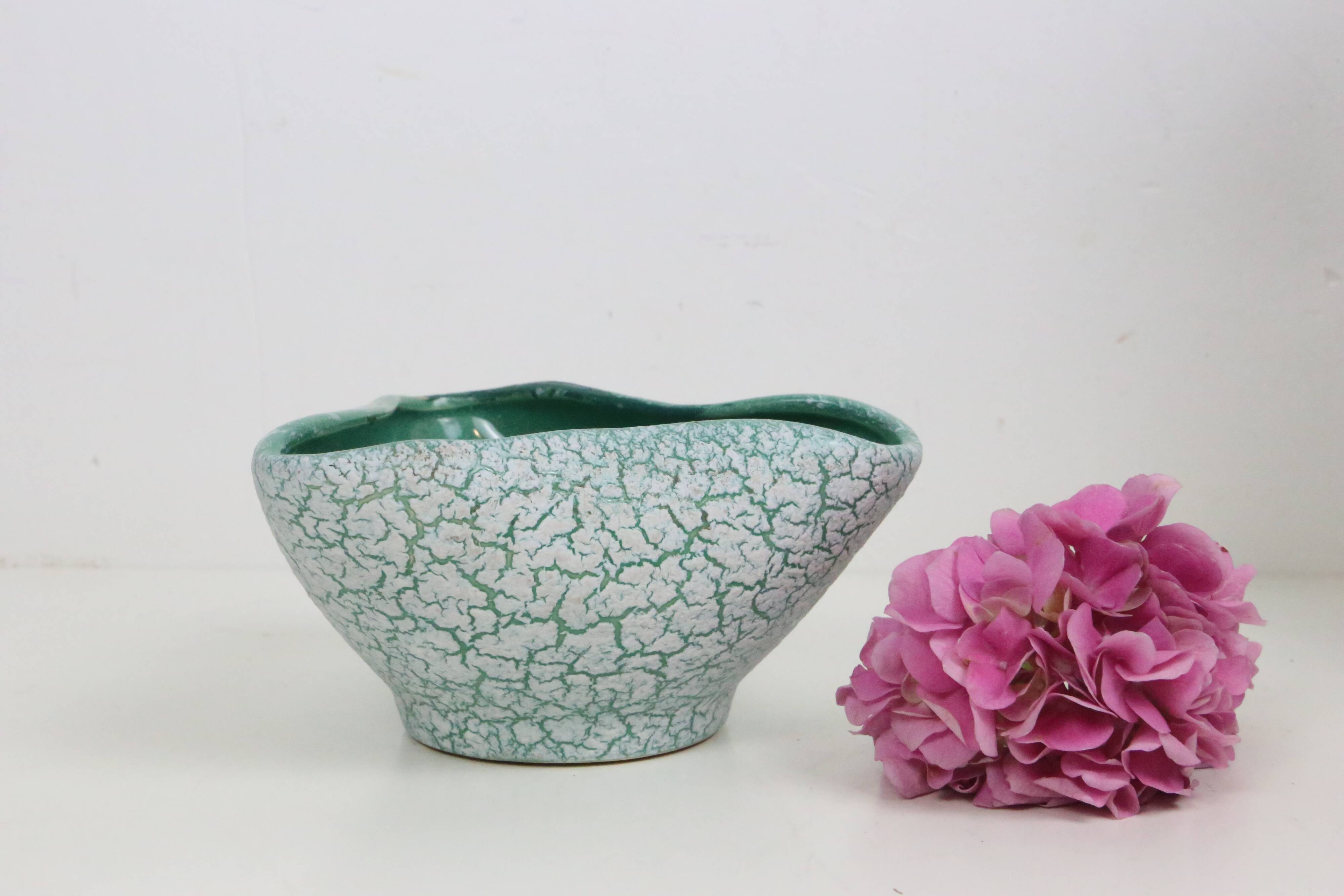 Old ceramic pot cover, attributed to De Bruyn, vintage