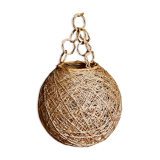 Lampshade suspension vintage wicker ball and natural string