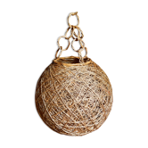 Lampshade suspension vintage wicker ball and natural string