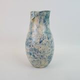 Heavy mixed earthenware vase signed under the base FC