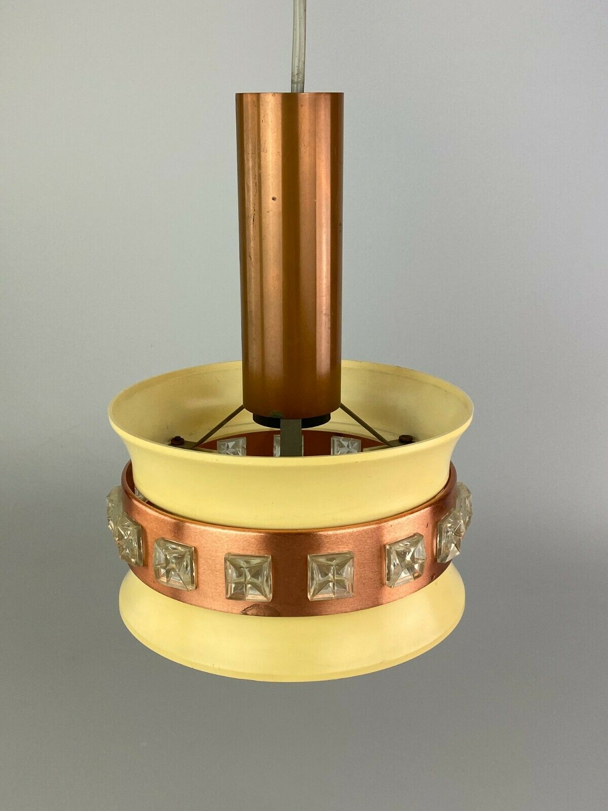 70s lamp light hanging lamp ceiling lamp metal Space Age Design VEB 60s