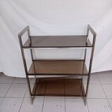 Metal and smoked glass shelf