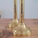 Pair of brass candle holders