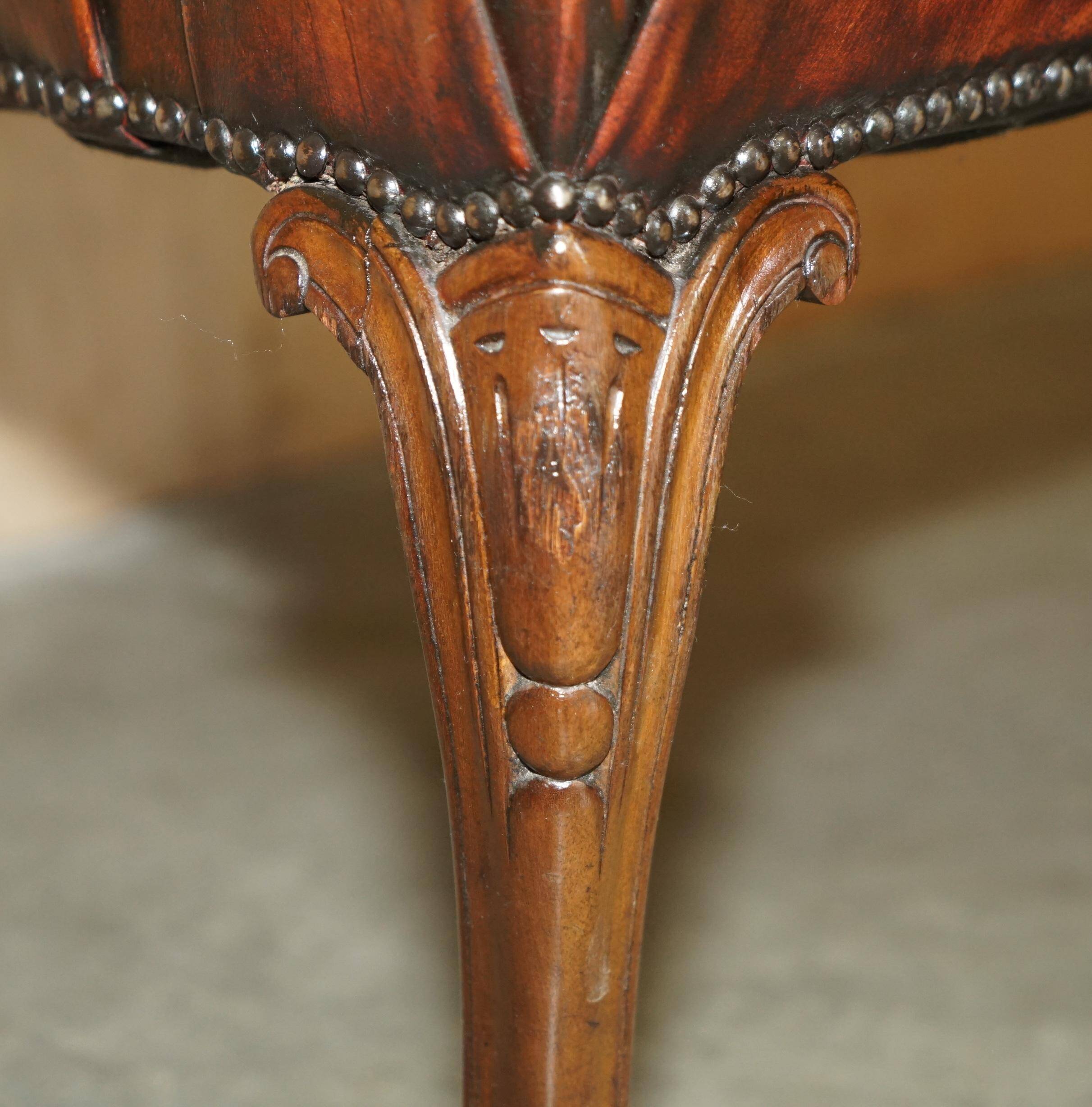 Restored leather office chair, Victorian era