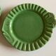 Set de 6 assiettes en terre vernissée vert Atelier Cérenne Vallauris 1945 - 1958