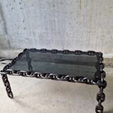 Table à chaînes brutaliste, années 1970