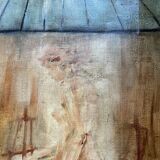 Oil painting on canvas signed “model in the workshop”