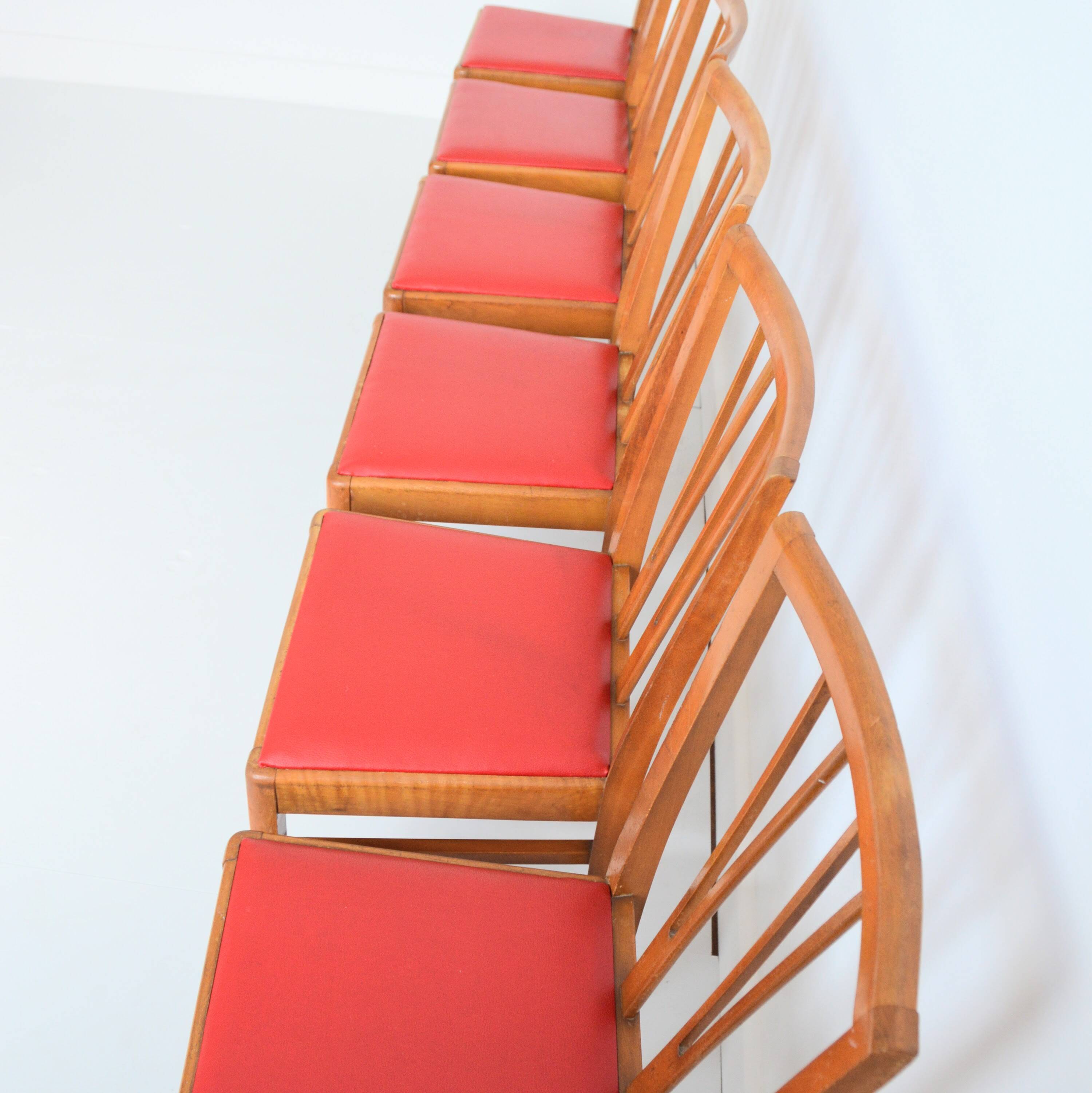 Suite de 6 chaises 1960 Bistrot vintage