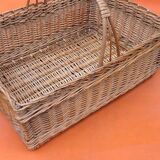 Rectangular basket centerpiece Woven wicker