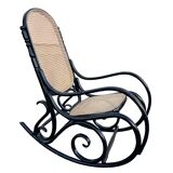 black cane rocking chair
