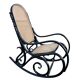 Rocking chair noir en cannage