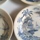 Set de 6 assiettes de faience de Gien vers 1880 décor Vue d'Orient