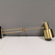 Horisont wall lamps in brass, designed by Jo Hammerborg in 1969, for Danish Fog&Mørup.