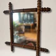 Bamboo wood mirror from the early 20th century.