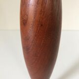 Candlestick Scandinavian brass and teak design 60s