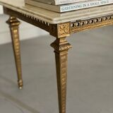 Marble and bronze coffee table