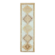 1970s Turkish Hand-Knotted Wool Cotton White Runner Rug 92x322