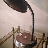 small desk lamp 1950 a 60 aluminum faux wood original electricity works well, rep breed