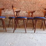 Set of 6 brutalist chairs