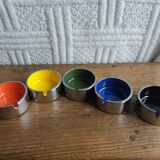 5 stackable ashtrays Maru designer Isamu Kenmochi Japan Space age 60s