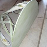 Duo of wrought iron shelves