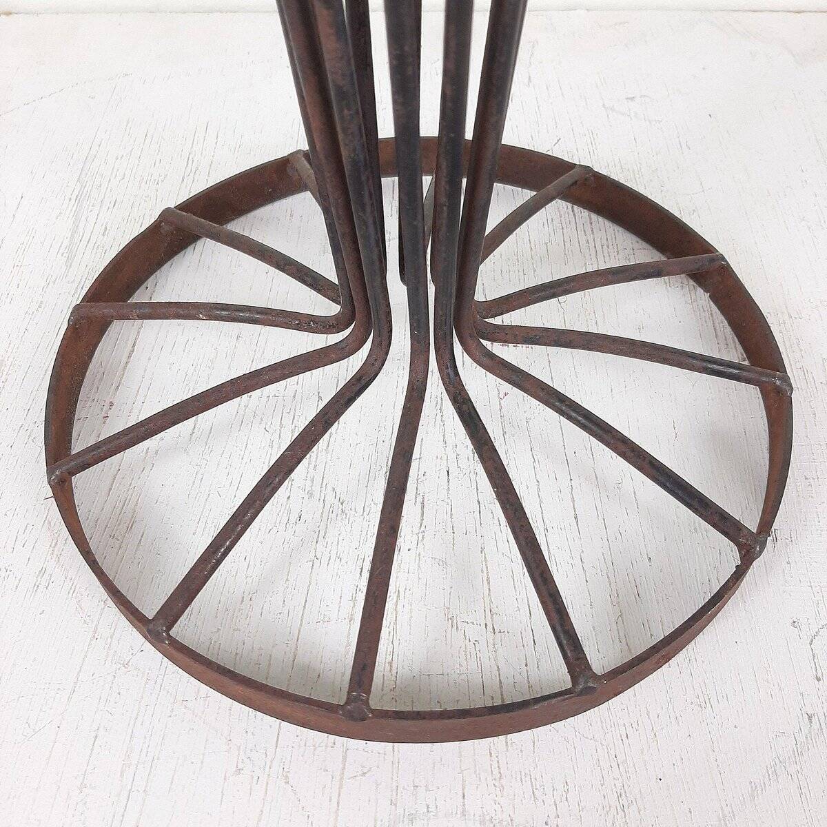 Vintage glass and metal vase, 1970s