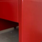 Pair of red bedside tables, 1980s
