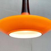Mid-century glass tulip pendant by Peill & Putzler, 1960s.