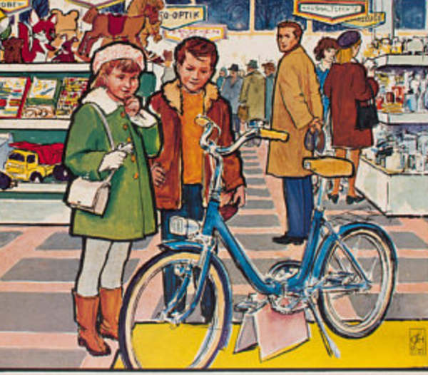 Affiche ''magasin'' impression Offset publiée par Quirin Haslinger Linz Autriche 1964