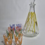 Vintage "BVB France" liquor service with colourful modernist décor