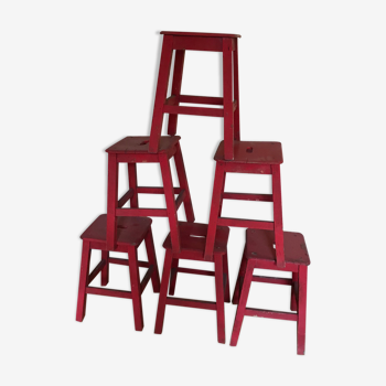 Lot of 6 stools