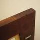 Danish solid mahogany mirror with slatted shelf, 1970s