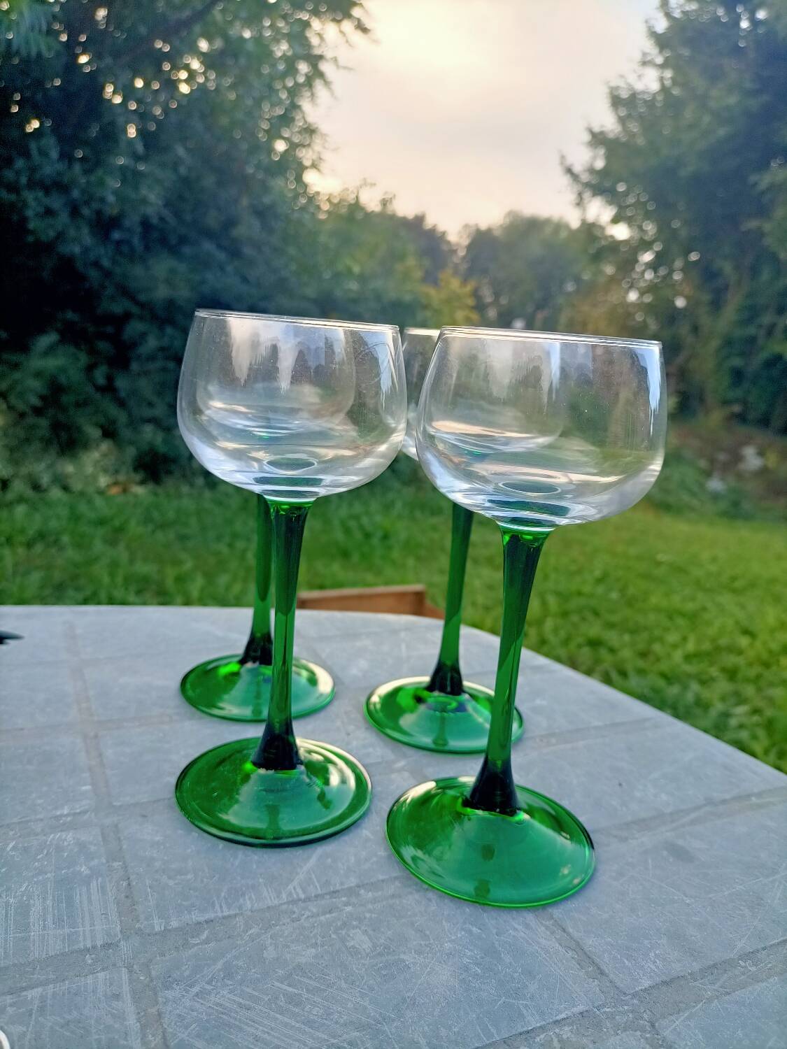 Retro Alsatian glasses x4